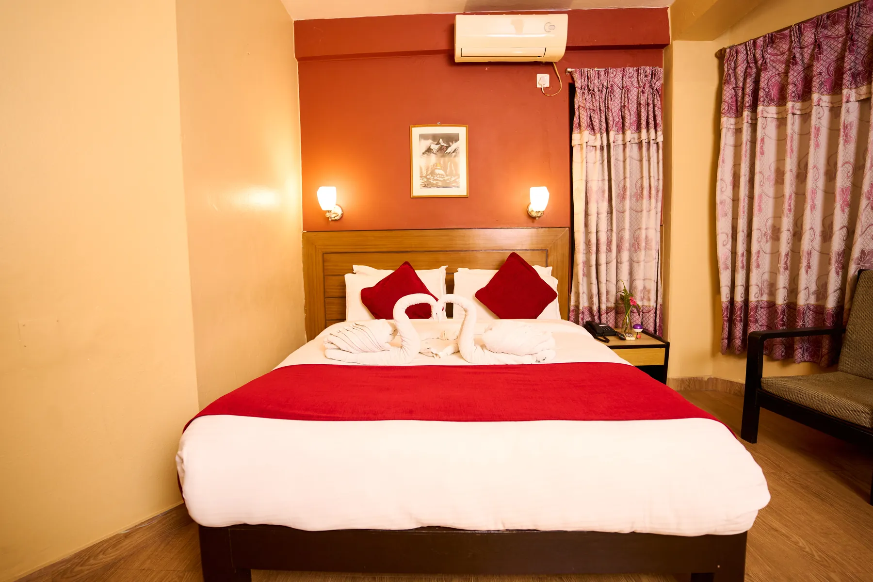 Standard double room at The Silver Oaks Inn, Pokhara