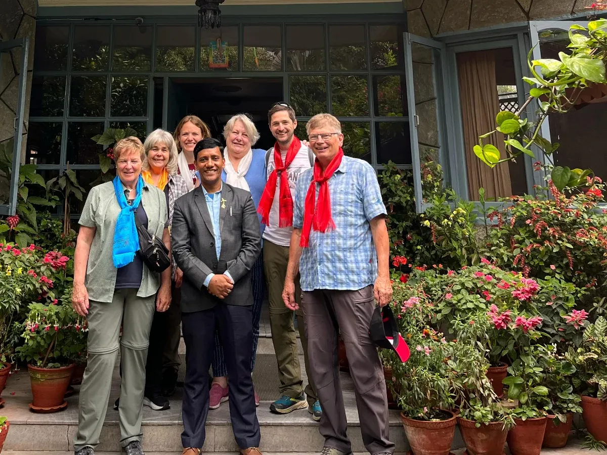 The Silver Oaks family welcoming guests at the front door