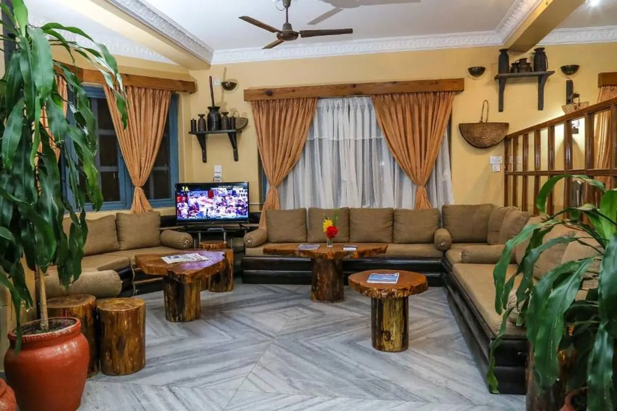 TV lounge at The Silver Oaks Inn, Pokhara